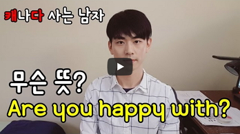 무슨뜻? Are you happy with ~?